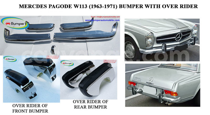 Big with watermark mercedes pagode w113 bumpers with over rider hc