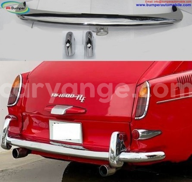 Big with watermark rear volkswagen type 3 stainless steel bumpers 1963 1969 overrides xe