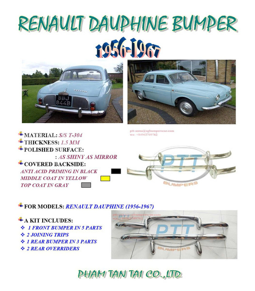 Big with watermark reanult dauphine bumpers